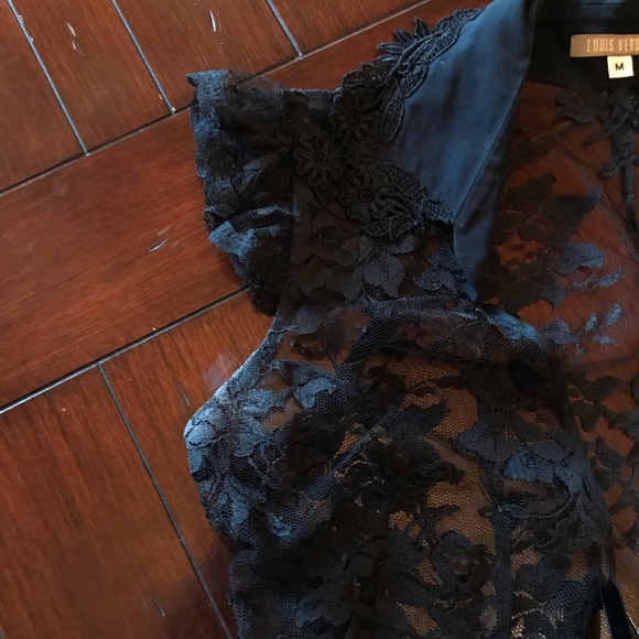 Louis Verdad Lace Tie Vest Black - Picture 6 of 8